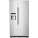 Maytag 36-inch, 25 cu.ft. Freestanding Side-by-Side Refrigerator with External Water and Ice Dispensing System MSS25C4MGZ (MSS25C4MGZ)