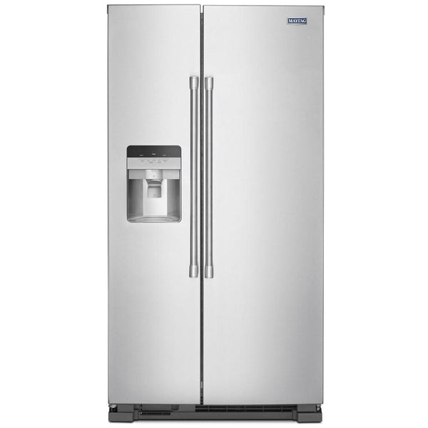 Maytag 36-inch, 25 cu.ft. Freestanding Side-by-Side Refrigerator with External Water and Ice Dispensing System MSS25C4MGZ (MSS25C4MGZ)