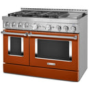 KitchenAid 48-inch Freestanding Gas Range with Even-Heat™ True Convection KFGC558JSCKFGC558JSC