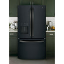 GE 36-inch, 25.6 cu.ft. Freestanding French 3-Door Refrigerator with Multiflow Air System GFE26JEMDS