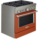 KitchenAid 36-inch Freestanding Gas Range with Even-Heat™ True Convection KFGC506JSCKFGC506JSC