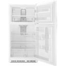 Whirlpool 33-inch, 21.3 cu. ft. Freestanding Top Freezer Refrigerator with Flexi-Slide™ Bin WRT541SZDW (White)WRT541SZDW