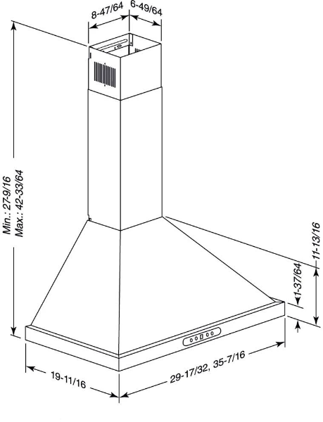 Broan 36" Elite Series Stainless Chimney Range Hood (EWP1366SS)