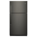 Whirlpool 33-inch, 21.3 cu. ft. Freestanding Top Freezer Refrigerator with Flexi-Slide™ Bin WRT541SZHV (Black Stainless)WRT541SZHV