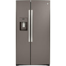 GE 36-inch, 21.8 cu.ft. Counter-Depth Side-by-Side Refrigerator with Water and Ice Dispensing System GZS22IMNES