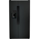GE 36-inch 25.3 cu.ft. Freestanding Side-by-Side Refrigerator with LED Lighting GSE25GGPBB