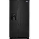 Maytag 36-inch, 25 cu.ft. Freestanding Side-by-Side Refrigerator with External Water and Ice Dispensing System MSS25C4MGB