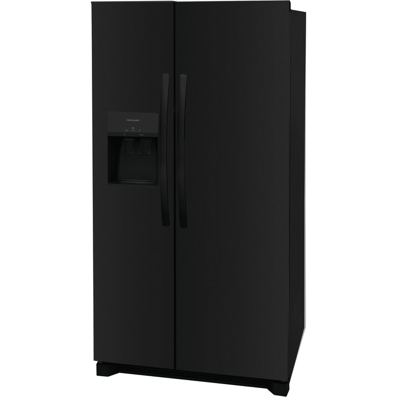 Frigidaire 36-inch, 25.6 cu.ft. Freestanding Side-by-Side Refrigerator with Ice and Water Dispensing System FRSS2623AB