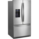 Whirlpool 36-inch, 26.8 cu. ft. Freestanding French 3-Door Refrigerator Water and Ice Dispensing System WRF767SDHZ