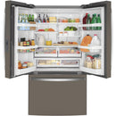 GE 36-inch, 23.1 cu.ft. Counter-Depth French 3-Door Refrigerator with Interior Ice Maker GWE23GMNES
