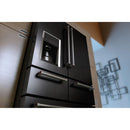 KitchenAid 36-inch, 25.8 cu. ft. French 5-Door Refrigerator with Ice and Water KRMF706EBSKRMF706EBS