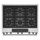 KitchenAid 36-inch Freestanding Dual-Fuel Range with Even-Heat™ KDRS467VMWKDRS467VMW