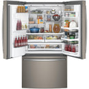 GE Profile 36-inch, 27.8 cu. ft. French 3-Door Refrigerator with Ice and Water PFE28KMKESPFE28KMKES