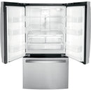 GE 36-inch, 21.9 cu.ft. Counter-Depth French 3-Door Refrigerator with Interior Ice Maker GWE22JYMFSGWE22JYMFS