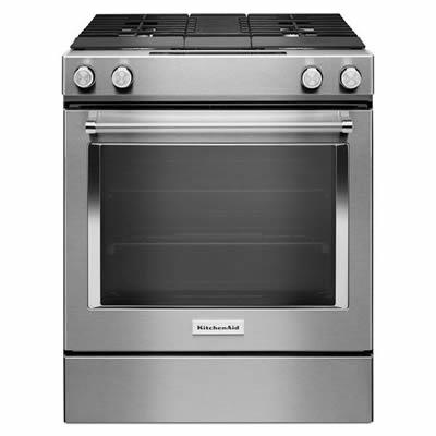 KitchenAid 30-inch Slide-In Dual-Fuel Range KSDG950ESS (KSDG950ESS)
