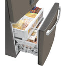 GE 36-inch, 23.1 cu.ft. Counter-Depth French 3-Door Refrigerator with Interior Ice Maker GWE23GMNES