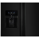 Whirlpool 36-inch, 24.5 cu. ft. Side-by-Side Freestanding Refrigerator with Exterior Ice and Water Dispenser with EveryDrop™ Water Filtration WRS555SIHB (Black)WRS555SIHB