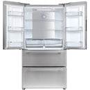 Forno 36-inch, 19.2 cu.ft. Counter-Depth French 4-Door Refrigerator with Internal Ice Maker FFRBI1820-36S