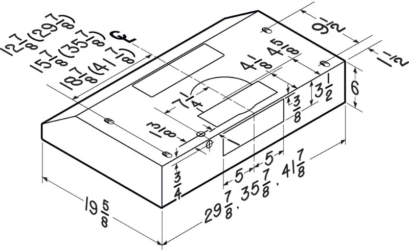 Broan 42" Range Hood, Glacier, 300 CFM (BCDF142SS)