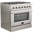 Forno Galiano Alta Qualita 36-inch Freestanding Gas Range with Convection Technology FFSGS6244-36FFSGS624436