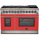 Forno Capriasca Alta Qualita 48-inch Freestanding Dual Fuel Range with Convection Technology FFSGS6187-48 (Red)FFSGS618748RED