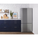 GE 32-inch, 17.7 cu.ft. Counter-Depth Bottom Freezer Refrigerator with LED Lighting GBE17HYRFS