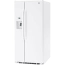 GE 33-inch 23 cu.ft. Freestanding Side-by-Side Refrigerator with LED Lighting GSE23GGPWWGSE23GGPWW