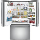 GE Profile 36-inch, 22.2 cu.ft. Counter-Depth French 3-Door Refrigerator with Water and Ice Dispensing System PYE22KSKSSPYE22KSKSS