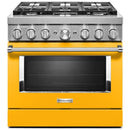 KitchenAid 36-inch Freestanding Dual Fuel Range with Even-Heat™ True Convection KFDC506JYPKFDC506JYP