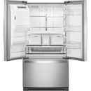 Whirlpool 36-inch, 26.8 cu. ft. Freestanding French 3-Door Refrigerator Water and Ice Dispensing System (Fingerprint Resistant Stainless)WRF767SDHZ