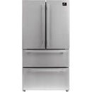 Forno 36-inch, 19.2 cu.ft. Freestanding French 4-Door with Interior Ice Maker FFRBI1820-36SB