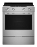 KitchenAid 30-inch 5.3 Cu. Ft. Smart Slide-in Electric Range with Two Even-Heat™ Hyper Elements and Convection Cooking Modes (PrintShield Stainless Steel)KSES530SPS