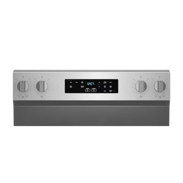 Maytag 30-in Glass Top 5 burners 5.3-cu ft Freestanding Electric Range ( Stainless Steel ) (MFES4030RS)