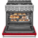 KitchenAid 36-inch Freestanding Gas Range with Even-Heat™ True Convection KFGC506JPAKFGC506JPA