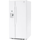 GE 33-inch, 23 cu. ft. Side-By-Side Refrigerator with Water and Ice Dispensing System GSS23GGPWW