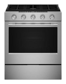 KitchenAid 30-inch 5.0 Cu. Ft. Smart Slide-in Gas Range with Convection Cooking Modes and 2-in-1 Burner (KSGS530SPS)KSGS530SPS