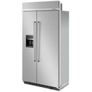 KitchenAid 42-inch, 25.1 cu. ft. Built-in Side-by-Side Refrigerator with External Water and Ice Dispensing System KBSD702MSSKBSD702MSS