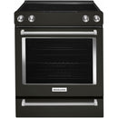 KitchenAid 30-inch Slide-In Electric Range with Even-Heat™ True Convection KSEG700EBS