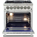 Forno Capriasca Alta Qualita 30-inch Freestanding Dual Fuel Range with Convection Technology FFSGS6187-30FFSGS618730