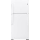 GE 33-inch, 21.9 cu.ft. Freestanding Top Freezer Refrigerator with Upfront Fresh Food Temperature Controls GTS22KGNRWW