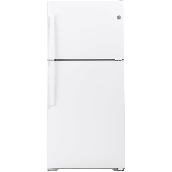 GE 30-inch, 19.2 cu.ft. Freestanding Top Freezer Refrigerator with LED Lighting GTS19KGNRWW