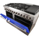 Forno Galiano Alta Qualita 48-inch Freestanding Dual Fuel Range with Convection Technology FFSGS6156-48 (Blue)FFSGS615648BLU