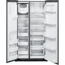 GE Profile 36-inch, 25.3 cu. ft. Side-by-Side Refrigerator with Ice and Water Dispensing System PSE25KBLTS