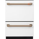 Caf? 24-inch, Built-in Dishwasher (Matte White/Brushed Bronze) CDD420P4TW2 (CDD420P4TW2)