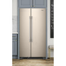Whirlpool 36-inch, 25.1 cu.ft. Freestanding Side-by-Side Refrigerator WRSA15SNHN