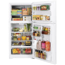 GE 30-inch, 19.2 cu. ft. Top Freezer Refrigerator with edge-to-edge glass shelves GTE19JTNRWW