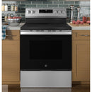GE 30-inch Freestanding Electric Range with Crisp Mode (Stainless Steel)GRF500SVSS