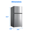 Midea 14 cu. ft. Garage Ready Top-Freezer Refrigerator (Stainless Steel) (MRT14D2BST)