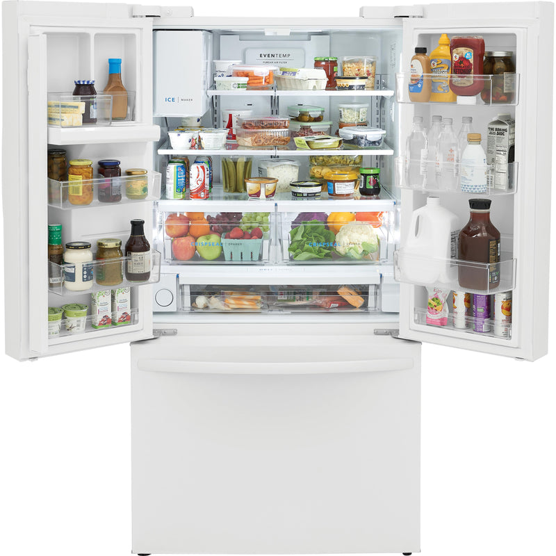 Frigidaire 36-inch, 27.8 cu. ft. French 3-Door Refrigerator with Dispenser FRFS2823AW