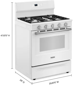 Maytag 30-Inch Wide Gas Range With Steam Clean (MFGS4030RW)